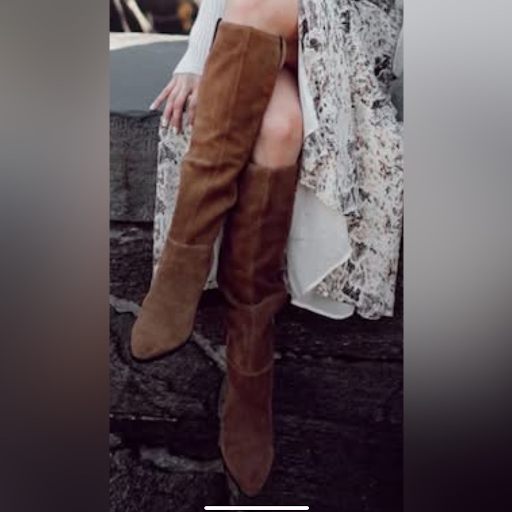 Nine West Suede Samia Knee Boots - Picture 2 of 4